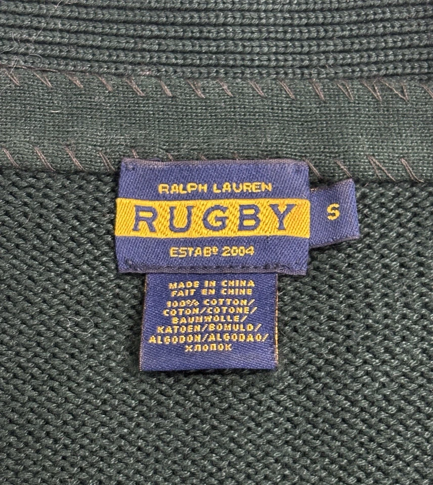 Women’s Ralph Lauren Rugby 100% Cotton Green Cardigan Sweater Size Small - Image 4 of 4