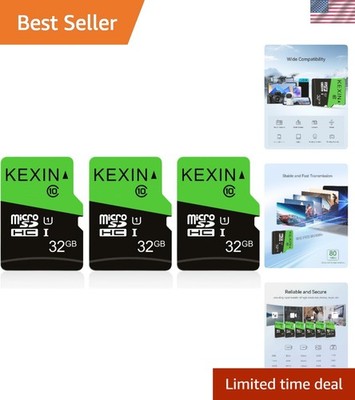 Triple Pack 32GB Micro SD Cards - Waterproof & Shockproof Memory Solution