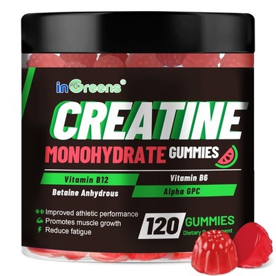 inGreens Creatin Gummies 6000mg, Monohydrat 120 Stück (1er Pack) 