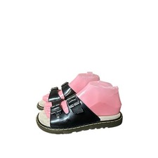 Dr Martens Adamaris Black Leather Double Buckle Sandals Ladies Size 6 Outdoor 