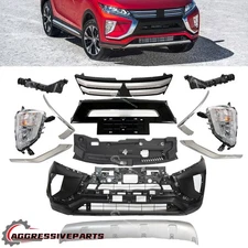 Fits Mitsubishi Eclipse Cross 2018-20 Front Bumper&Grille&Radiator&Fog Light Kit