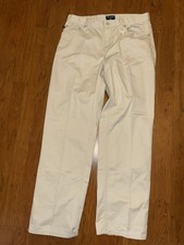 Vintage Polo Jeans Co Ralph Lauren Womens Size 10x30 Flag Patch Logo Jeans Khaki