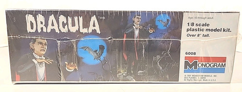 Nee 1991 MONOGRAM UNIVERSAL MONSTERS DRACULA 1:8 SCALE MODEL KIT 6008 - Picture 4 of 7