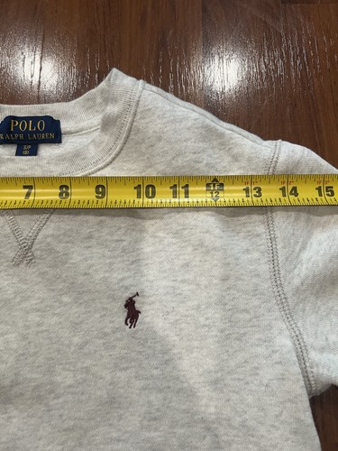 Polo Ralph Lauren Crewneck Fleece Sweatshirt Gray Pony Unisex Kids Size 8 S/P - Picture 4 of 10
