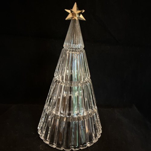 Albero di Natale Vetro Cristallo Oro Sfaccettato Stella Scintillante Avon Vintage Senza Base - Foto 4 di 10