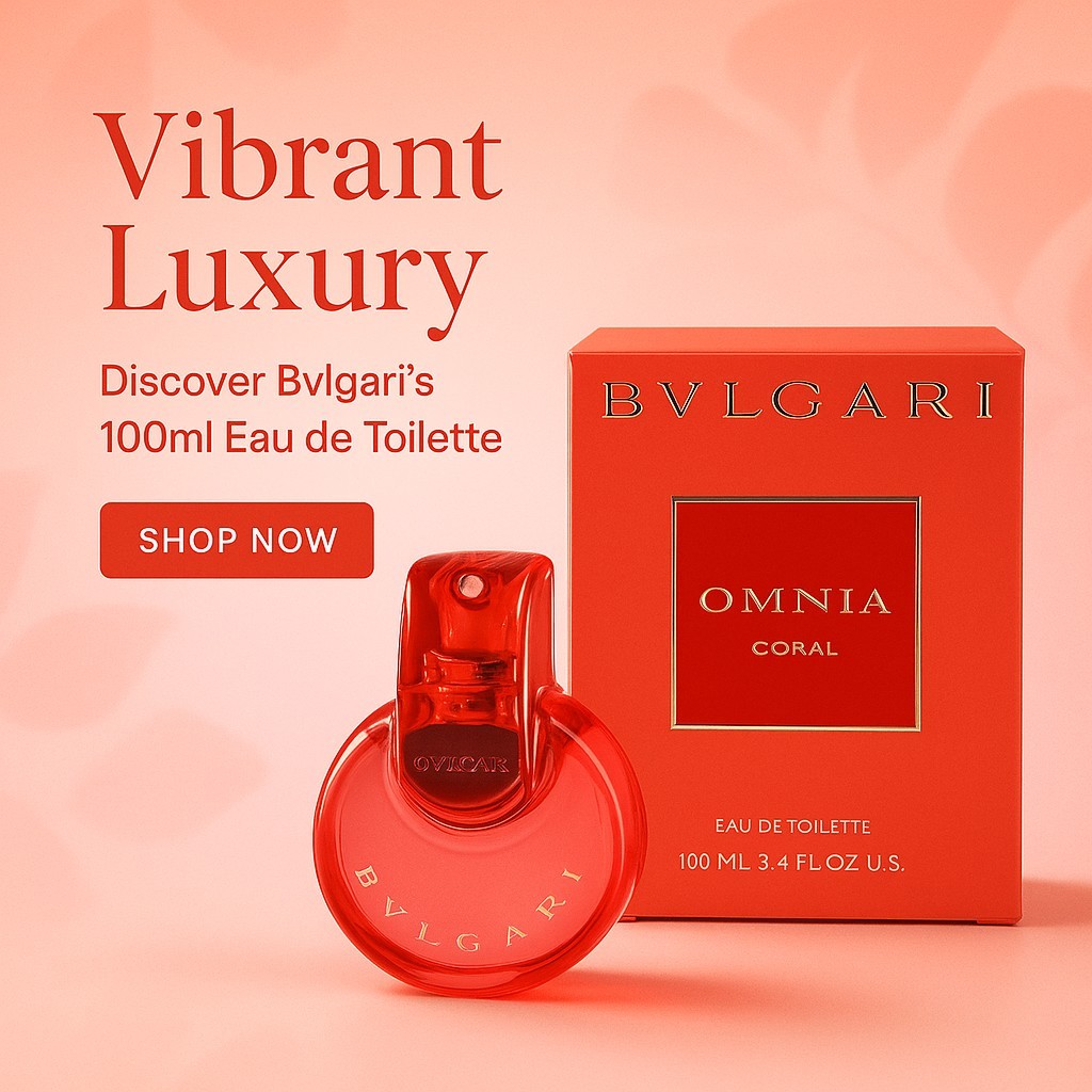 Omnia Coral by Bvlgari 3.4 oz 100 ml Eau de Toilette Spray for Women New In Box