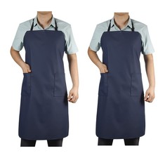 2 PCS Waterproof Rubber Vinyl Lab Apron 2 Pockets Dishwashing Grooming Bib