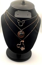 Mickey Mouse Set of 3 Pendant Necklace 10 " Hang