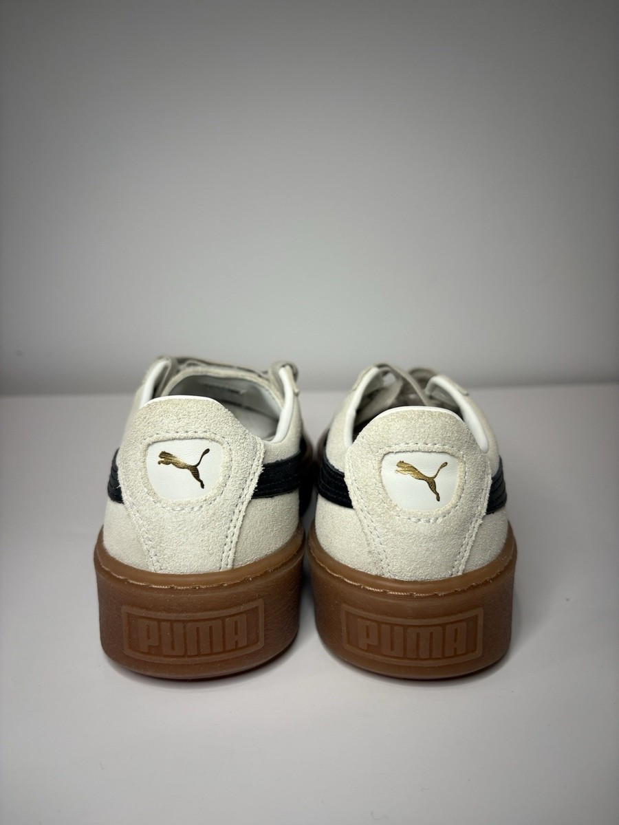 Size 7 - PUMA Suede Platform Core Whisper White Black W for