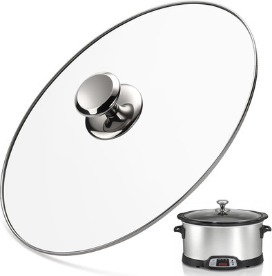 Oval Glass Lid 8 Quart Replacement for Hamilton Beach 33480 Slow Cooker, 8Qt Slo