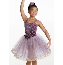 Dance Pre-Owned Costume Weissman 15630 Large Child Purple Romantic Tutu Ballet