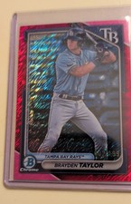 2024 Bowman Chrome - Prospects Brayden Taylor Fuchsia Shimmer Refractor /199 RC
