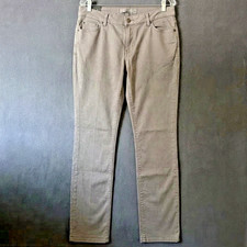 NEW Zara Jeans Women 12 Straight Cotton Mid Rise Neutral VersatiLe Stretch Denim