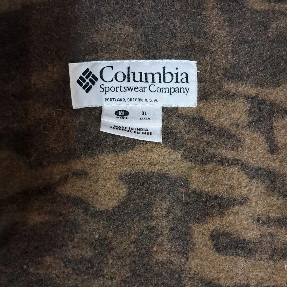 Columbia Wool Gallatin Coat Men's XL Monarch Pass Range Camo Hooded Hunting - Image 3 of 4
