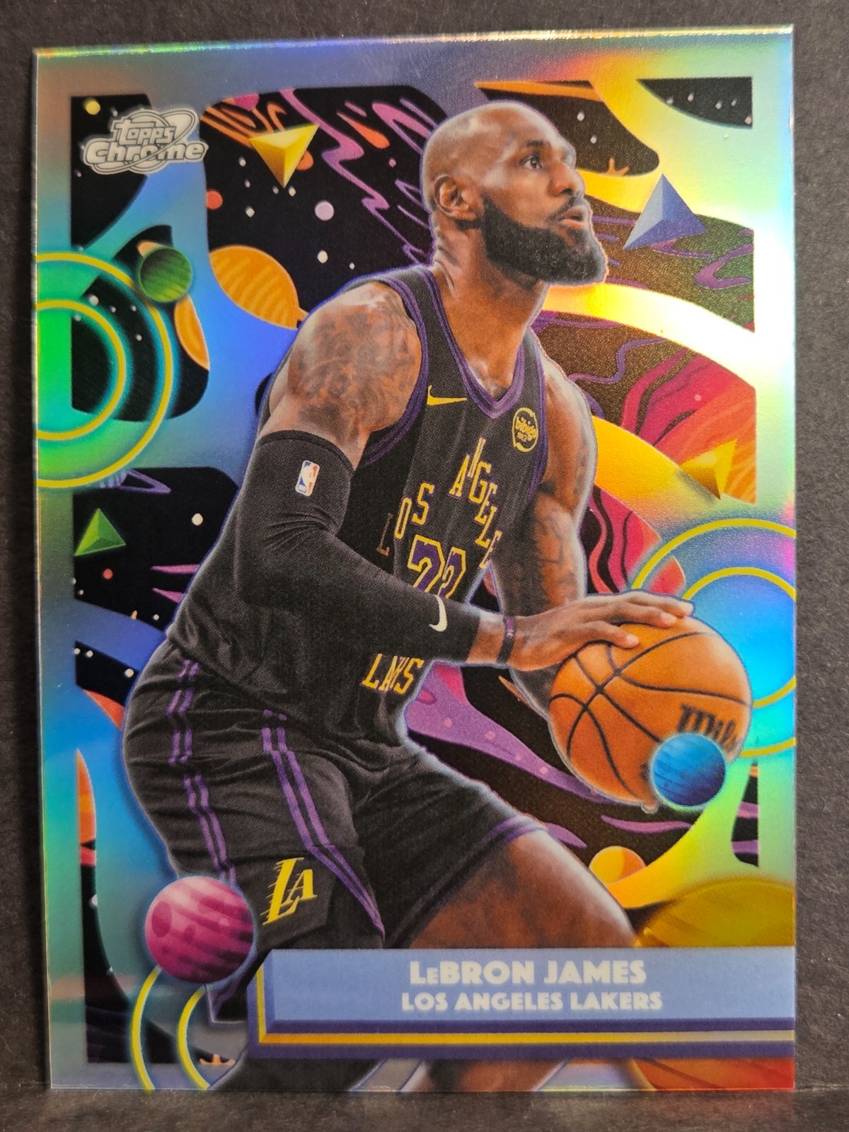 2025 Topps Cosmic Chrome LeBron James #157 Los Angeles Lakers Refractor
