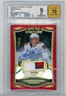 2023-24 Upper Deck Stature Connor Bedard Rookie Patch Auto Red /25 BGS 9/10