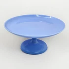 Vintage Blue Milk Glass 12 Cake Stand Pedestal Plate - GUC!