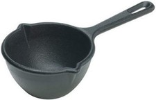 Lodge Seasoned Cast Iron Melting Pot 13.4cm 0.4Ltr For Butter Cheese Heat Soup