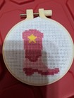 Finished Cross Stitch Boot — photo 1