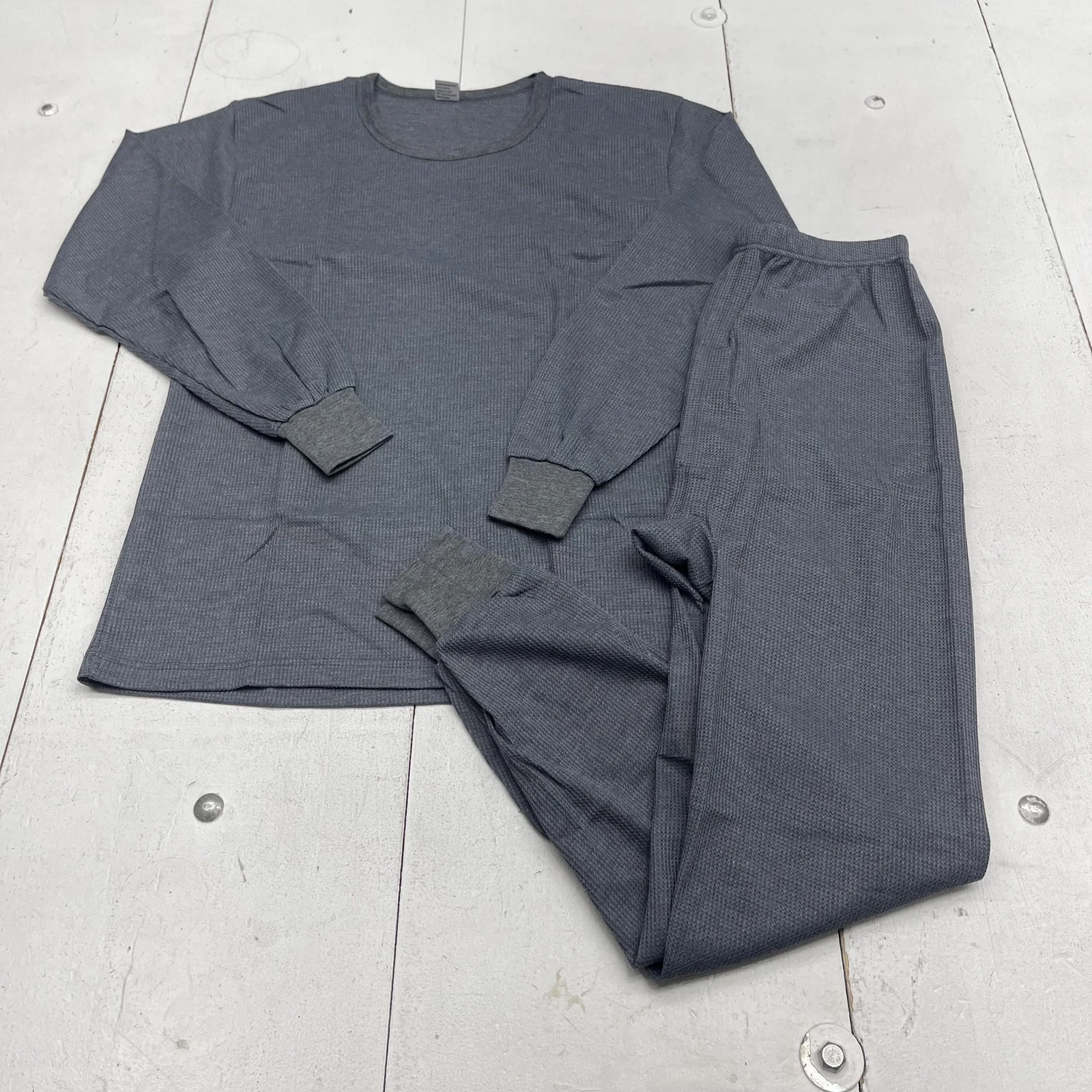 The New Long Johns Underwear Set Mens XL Gray Thermal Cotton 2 Piece Base Layer
Opens in a new windo