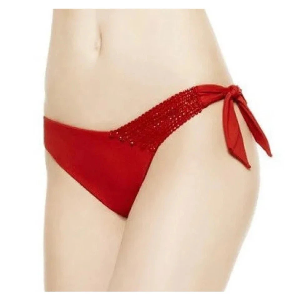 $250 La Perla бикини низ со стразами галстук стороне женщин размер 8 лайкра бисером плавать - Изображение 2 из 4