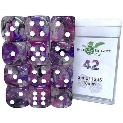 d6 Dice Cube 18mm Diffusion 42 (Pack of 12)
