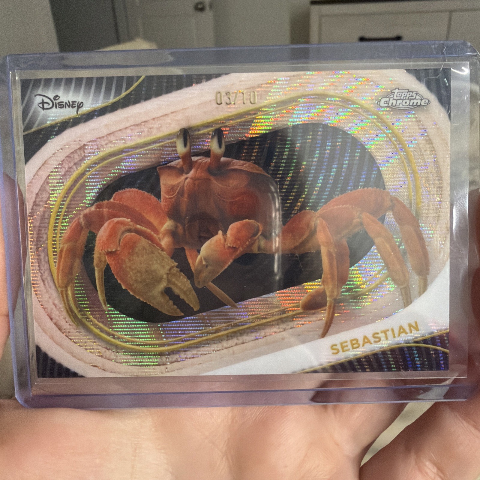 Topps Disney Chrome - Little Mermaid - SEBASTIAN - Black Refractor /10