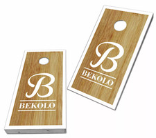 Premium Cornhole Board Wrap - VINYL DECAL -Personalized Name Monogram Wood