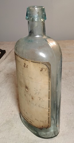 RARE IRON PONTIL 1853 DATE LABELED MEDICINE BOTTLE JAMES WILSON PORT DEPOSIT, MD - Picture 10 of 15