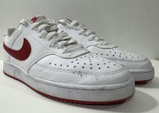 Nike Court Vision Low Top Sneakers Women's 8.5 White Red CD5463-101 Basketball