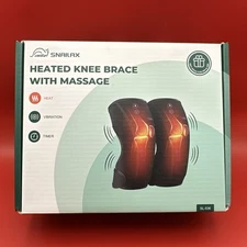 SNAILAX HEATED KNEE BRACE W/ MASSAGE, HEAT - VIBRATION - TIMER, *NEW*