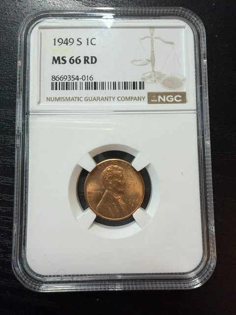 【3点】PCGSイギリスMS66 50P MS67RD 2P MS66RD 1P MS 66 Graded 1949 Year Lincoln Wheat US Small Cents (1909-1958