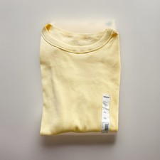 Women's Sonoma Goods For Life  Rib Long Sleeve Crew Tee Yellow Chip Size: XL