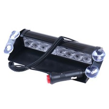 8 Led Windshield Strobe Light Bar Interior Flash Emergency Warning