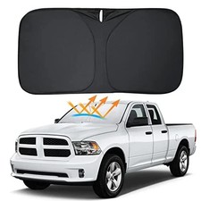 Windshield Sun Shade for Dodge Ram 1500 Silver Black for Ram 1500 2009-2018