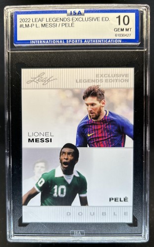 2022 Leaf Legends Exclusive Edition Messi Pele #LM-P ISA 10