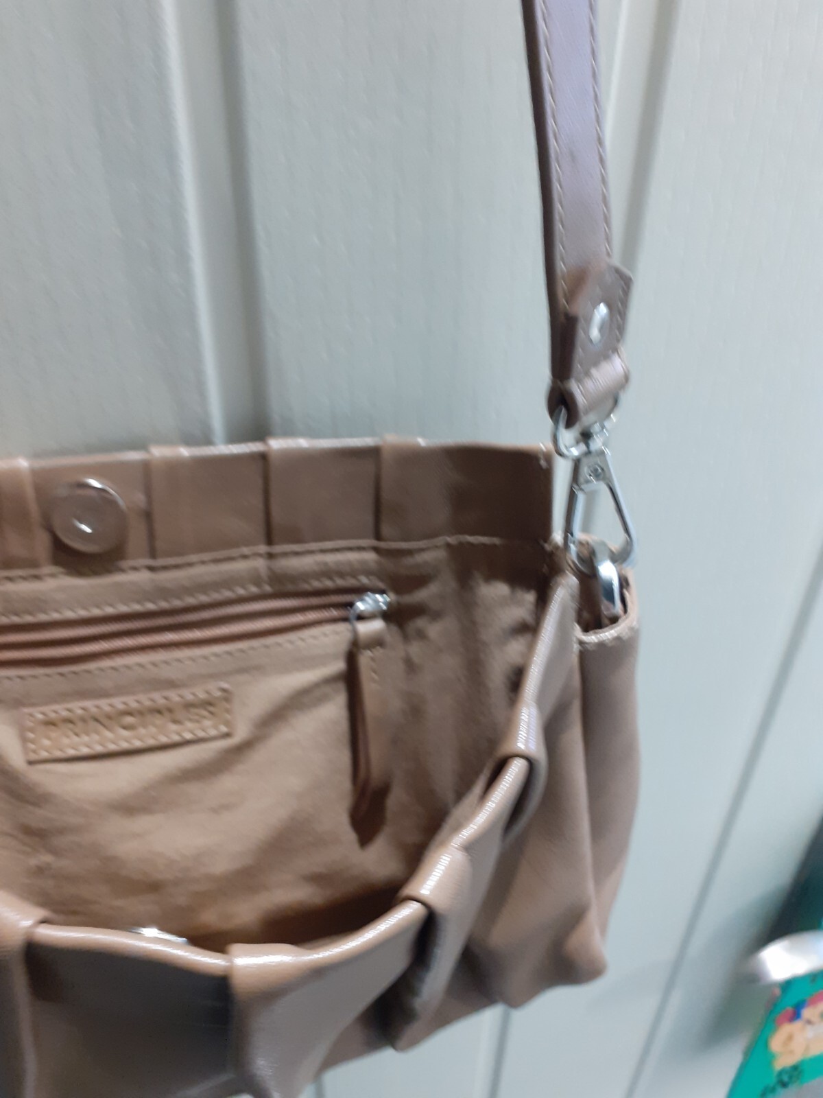 Principles Small Beige Handbag, Button Fasten, Sh… - image 5