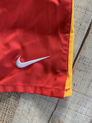NIKE Dri Fit Shorts Lined Athletic Embroidered Swoosh Youth Size L Red Preowned* - Picture 4 of 11