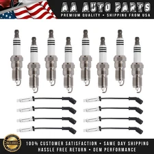 8mm Wireset + 8 Spark Plug for Chevy Silverado 1500 GMC Sierra V8 Vortec 758EE
