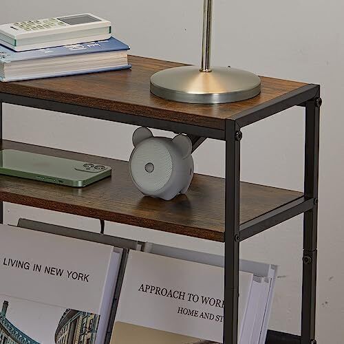 Small Side Table for Small Spaces - Narrow Small End Tables Living Room -