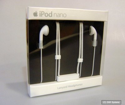 Selten: Original Apple MA597G/A iPod Nano 2G Lanyard Kopfhörer / Headset NEU OVP
