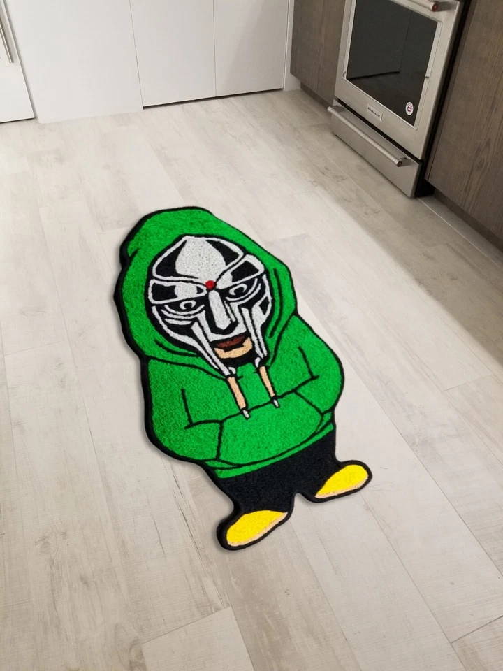 MF Doom Rapper Bedroom Floor Mat Area Runner Rugs Living Room Modern Wool Carpet