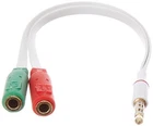 3.5mm Audio Jack to Headphone Microphone Splitter Converter Adaptor Mobile Tab