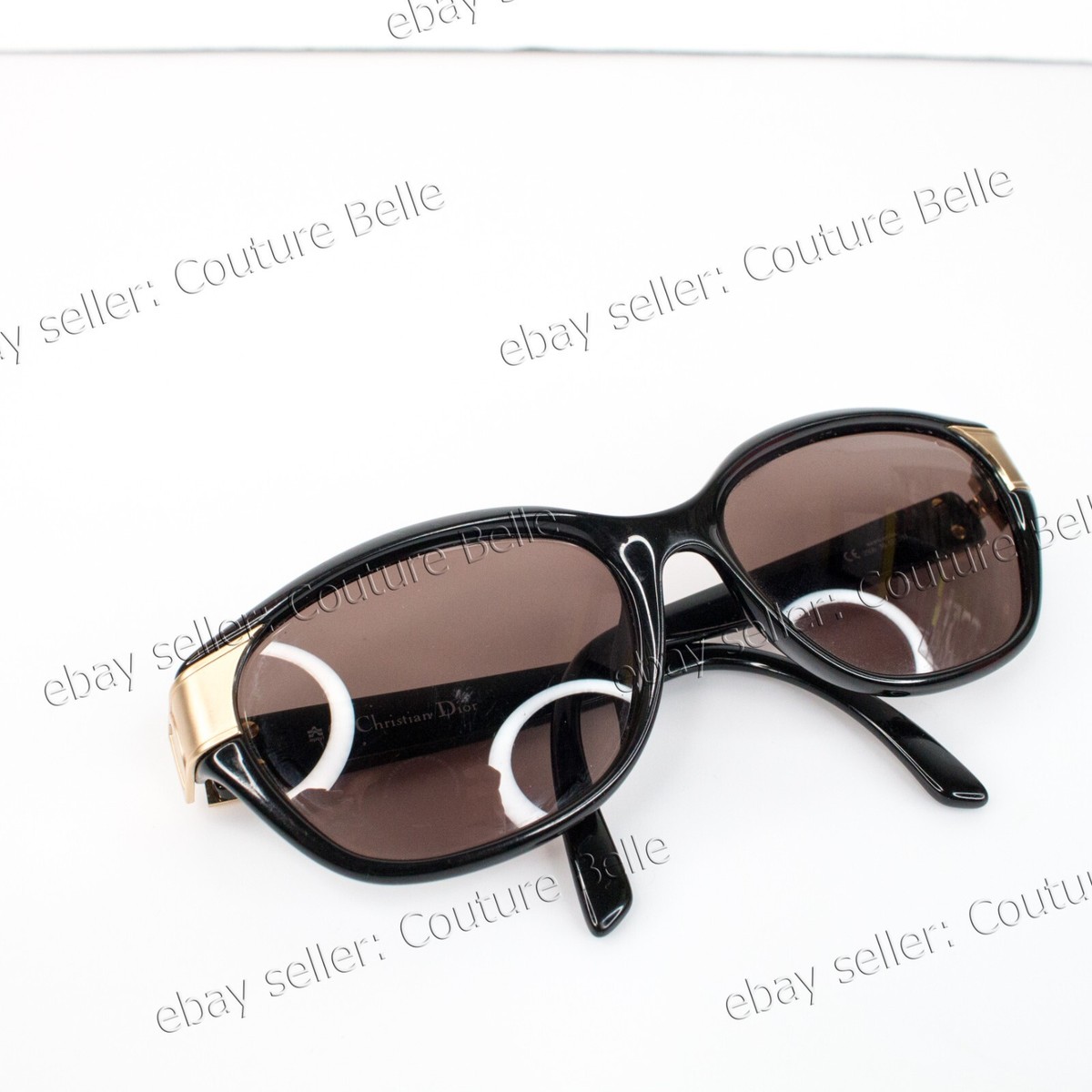Vintage Christian Dior CD Logo Black Frame Sunglasses 2906 Eyewear