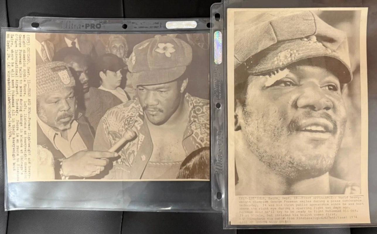 ジョージフォレマン (2個ロット )私たちのチャンピオンボクシング写真の思い出の名誉 - 画像1/5