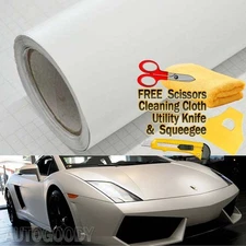 72" x 60" Matte Flat White Vinyl Film Wrap Sticker Decal Bubble Free Air Release