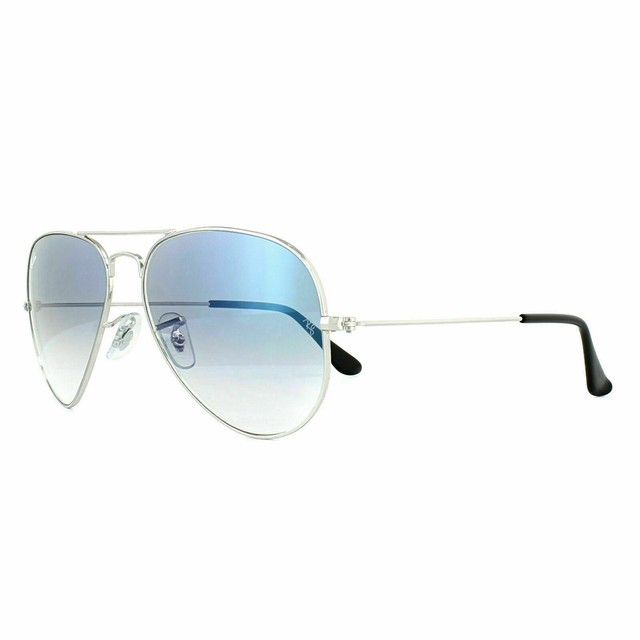 ray ban aviator silver blue gradient