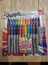 Sharpie Fine Point Limited Edition Colors BURST Permanent Markers 34 Ct NEW