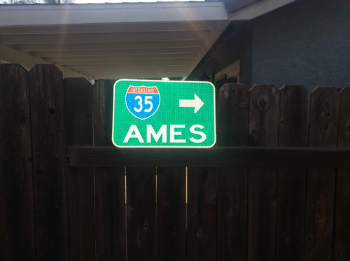 AMES Interstate 35 Straßenschild, Iowa - Bild 3 von 5