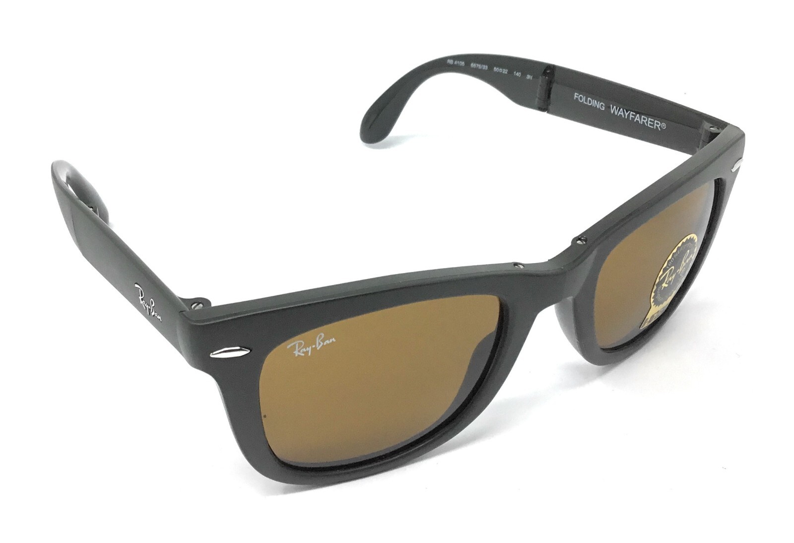 RayBan WAYFARER Mens Green Frame Brown Lens Sunglasses RB4105 657533 5022 eBay